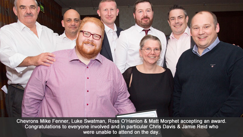 Chevron & the Area 3 TM Team celebrate success at the Kier Supply Chain Community Awards 