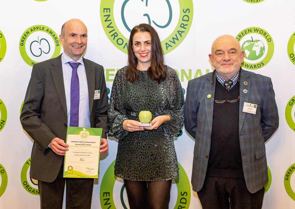 Chevron Traffic Management collects Green Apple award