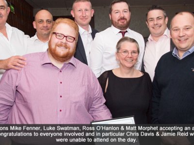 Chevron & the Area 3 TM Team celebrate success at the Kier Supply Chain Community Awards 